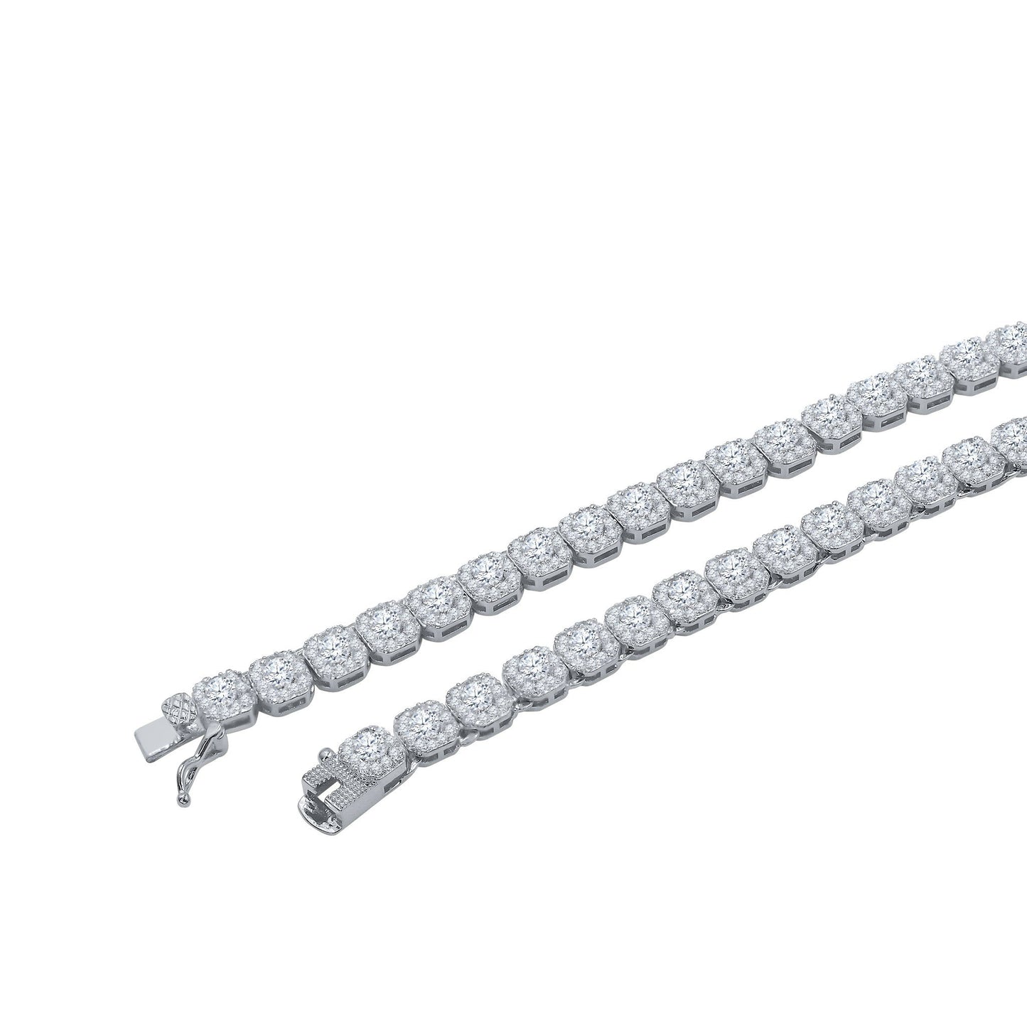 ICECUBE 5 MM 925 SILVER SQUARE TENNIS CHAIN | 9213571
