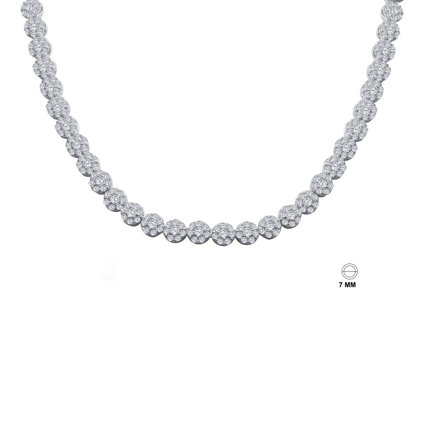 CZ-Flower Chain-in-Silver-Color-961441