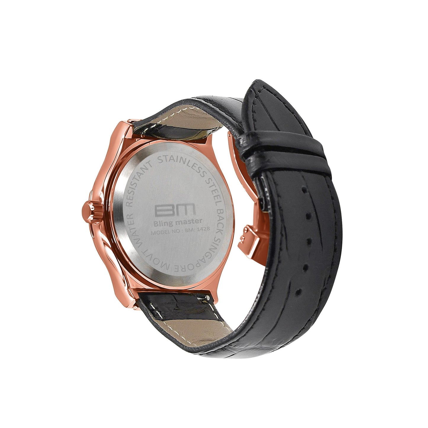 Conspicious Bling Leather Watch | 51103633