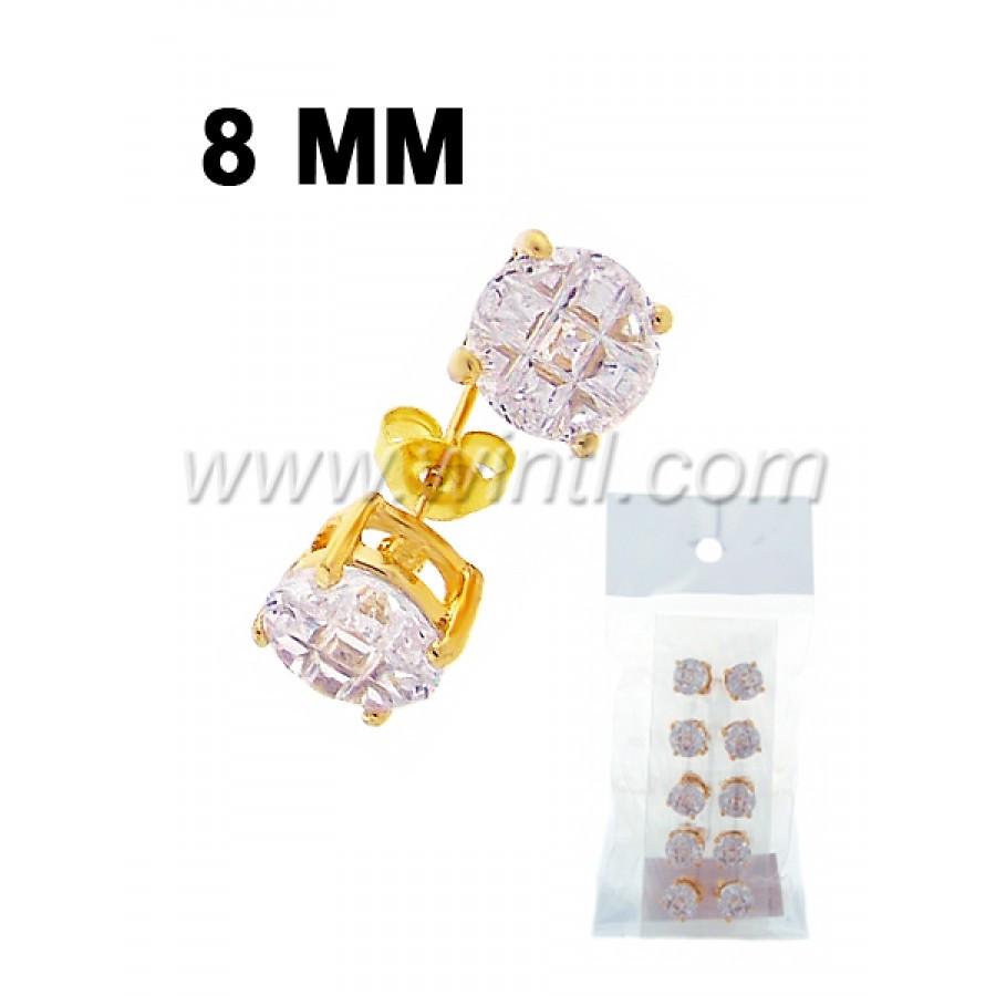 CZ Diamond Stud Earrings