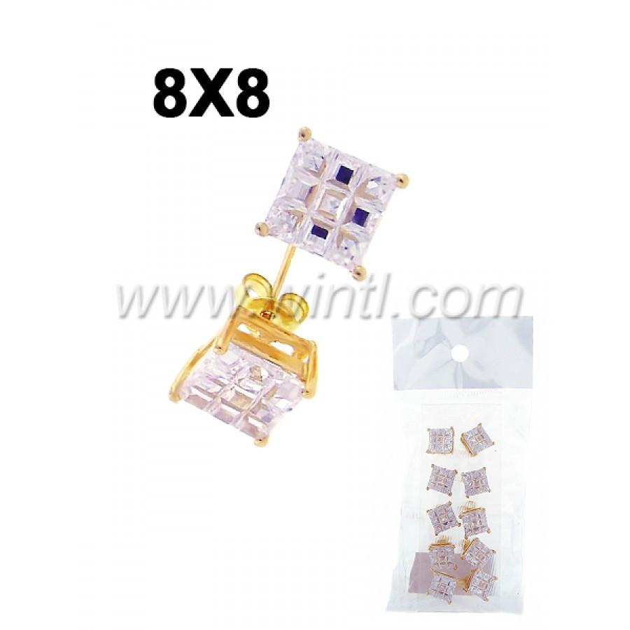 CZ Diamond Stud Earrings