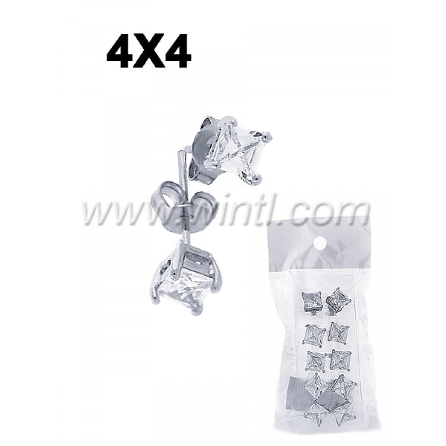 CZ Diamond Stud Earrings