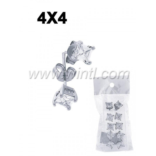 CZ Diamond Stud Earrings