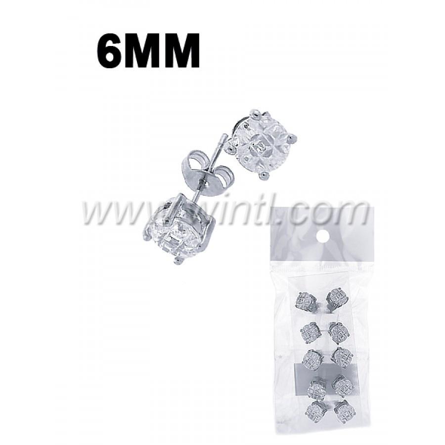 Hip Hip Diamond Stud Earrings