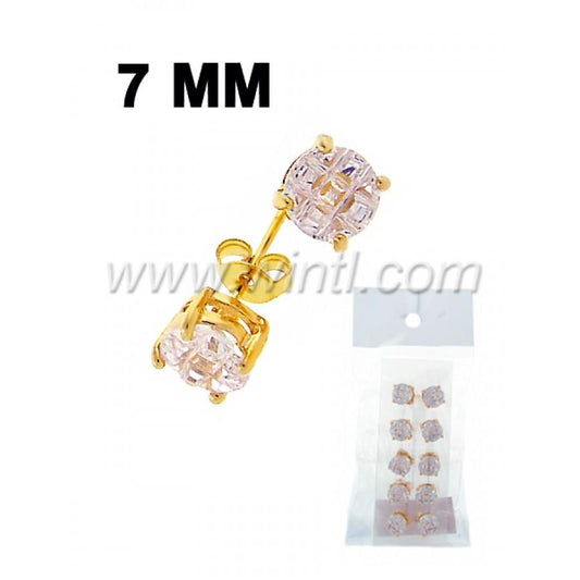 CZ Diamond Stud Earrings