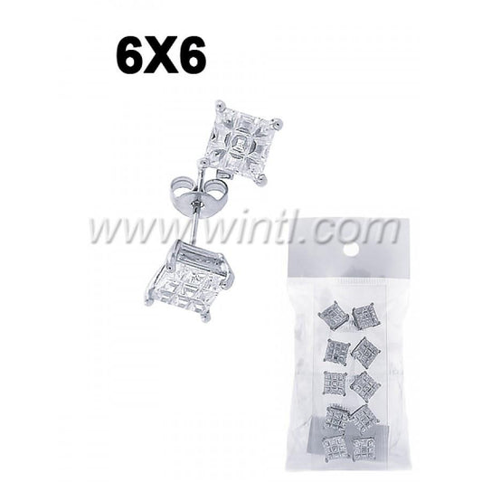 CZ Diamond Stud Earrings