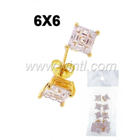 CZ Diamond Stud Earrings