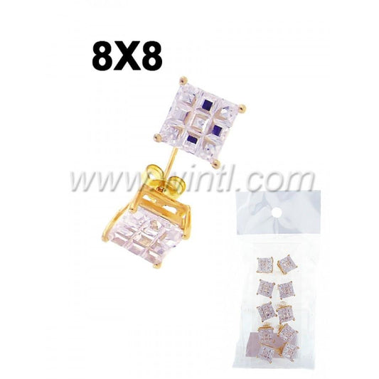 CZ Diamond Stud Earrings
